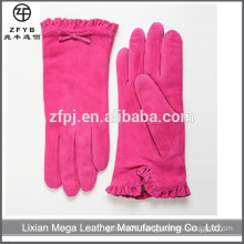 Best selling pink bridal dress pigskin women leather gloves